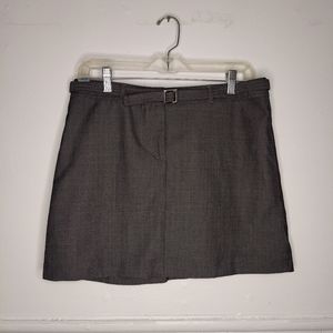 Express Dark Gray Belted Mini Skirt Size 7/8